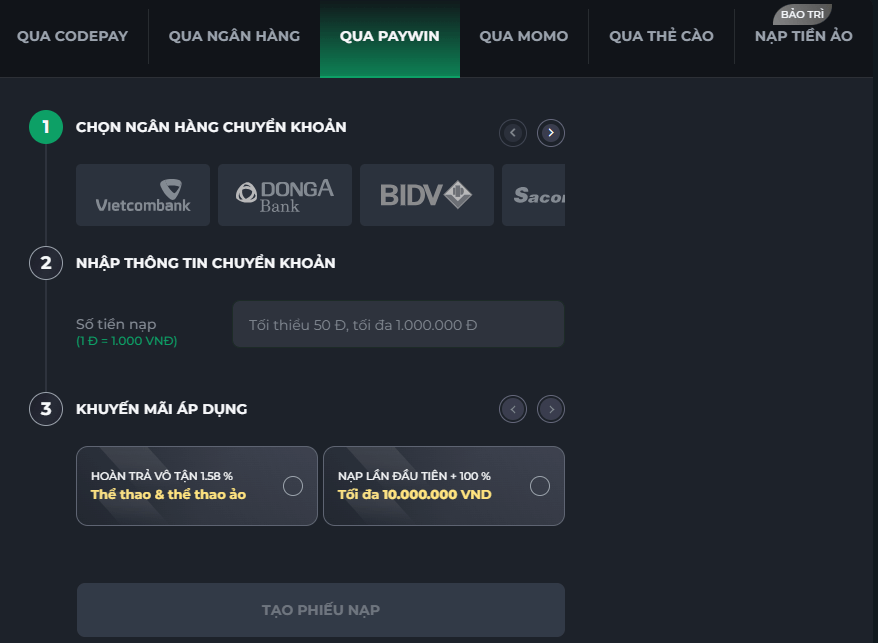 Nạp tiền SOC88: Hướng dẫn thực hiện giao dịch chi tiết Từ A-Z 5 Khi nạp tiền tại nhà cái SOC88 bạn khai báo chính xác thông tin