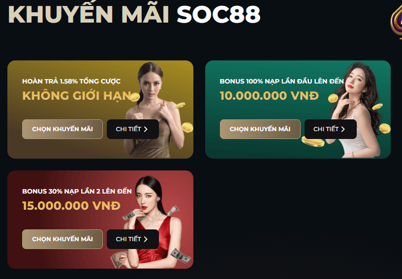 Chương trình khuyến mãi SOC88 hấp dẫn, dễ trúng