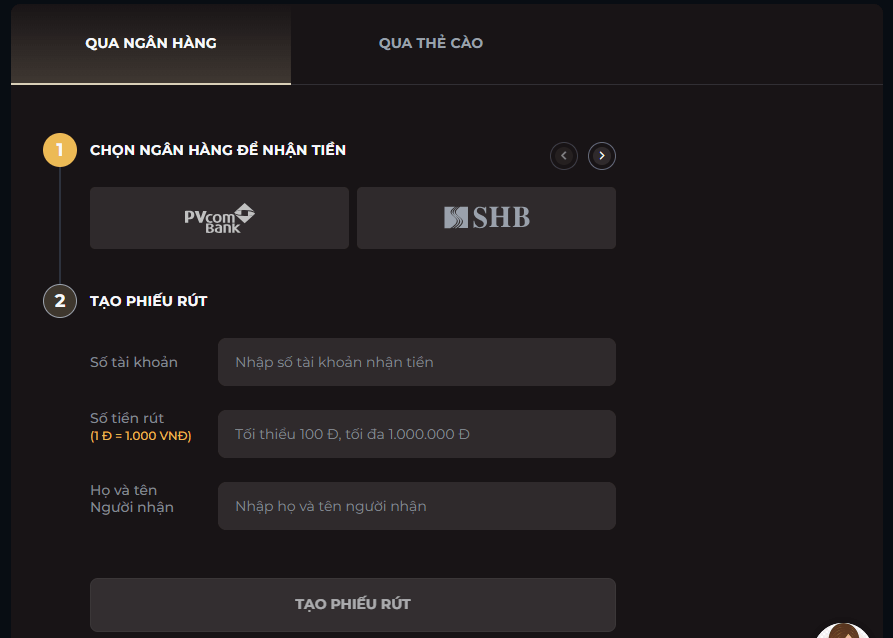 Rút Tiền SOC88: Hướng Dẫn Thành Công Với 2 Phương Thức 7 Rút tiền SOC88 qua ngân hàng