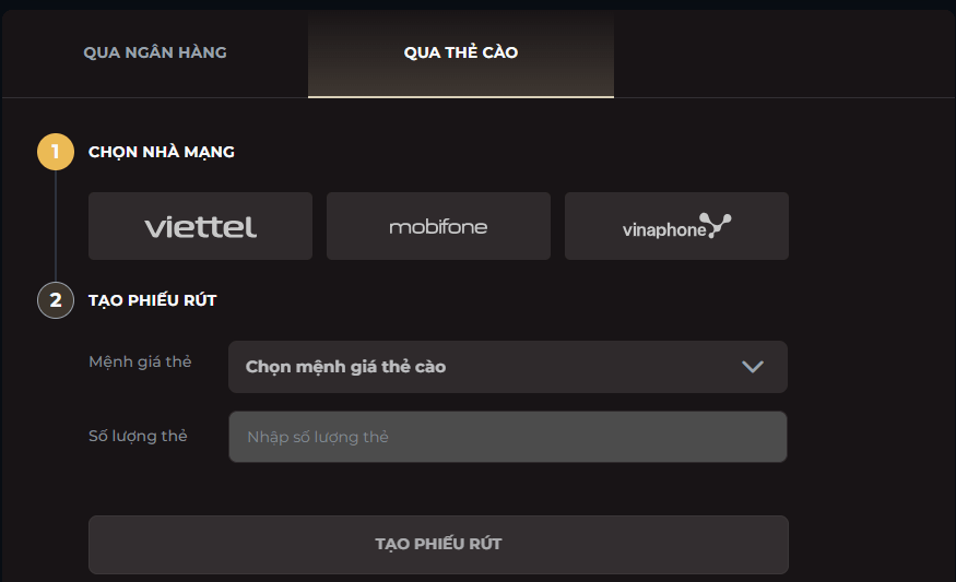 Rút Tiền SOC88: Hướng Dẫn Thành Công Với 2 Phương Thức 8 Rút tiền SOC88 qua thẻ cào nhanh chóng