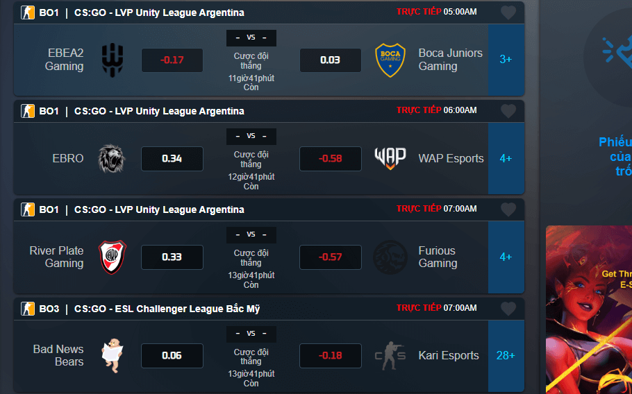 Theo dõi kỹ càng bảng tỷ lệ kèo cược