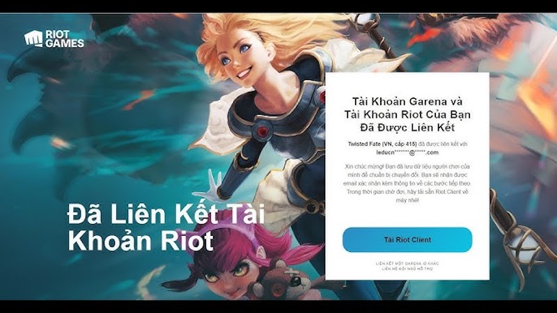 Cách để khôi phục tài khoản liên kết garena với riot bị quên
