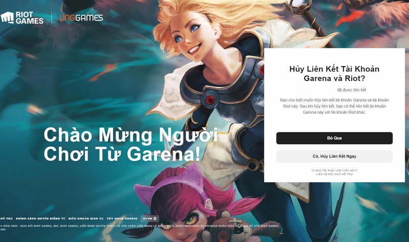 Những lưu ý cần biết khi khôi phục tài khoản liên kết garena với riot