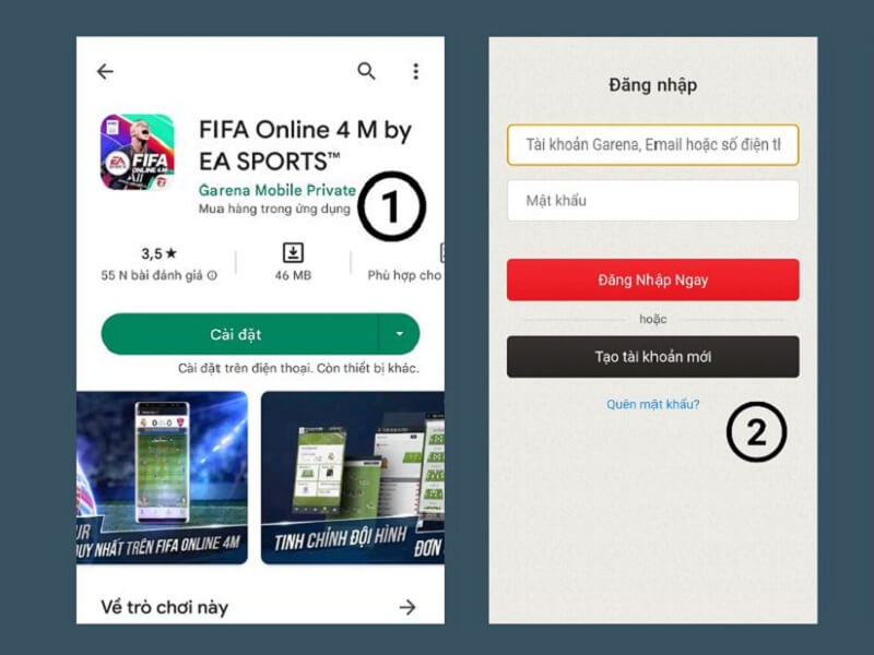 Tải game và đăng nhập vào tài khoản Fifa Online 4