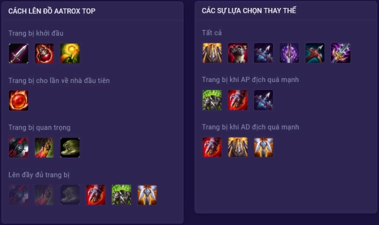 Cách Lên Đồ Aatrox Đẩy Top Mạnh Mẽ Phá Trụ Ầm Ầm 6 Bảng ngọc phù hợp dành cho đấu sĩ Aatrox