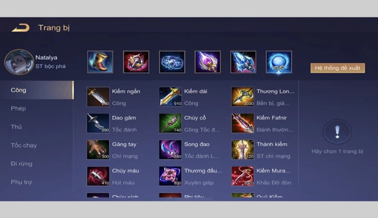 Chi tiết cách lên đồ Natalya tăng phép tối đa